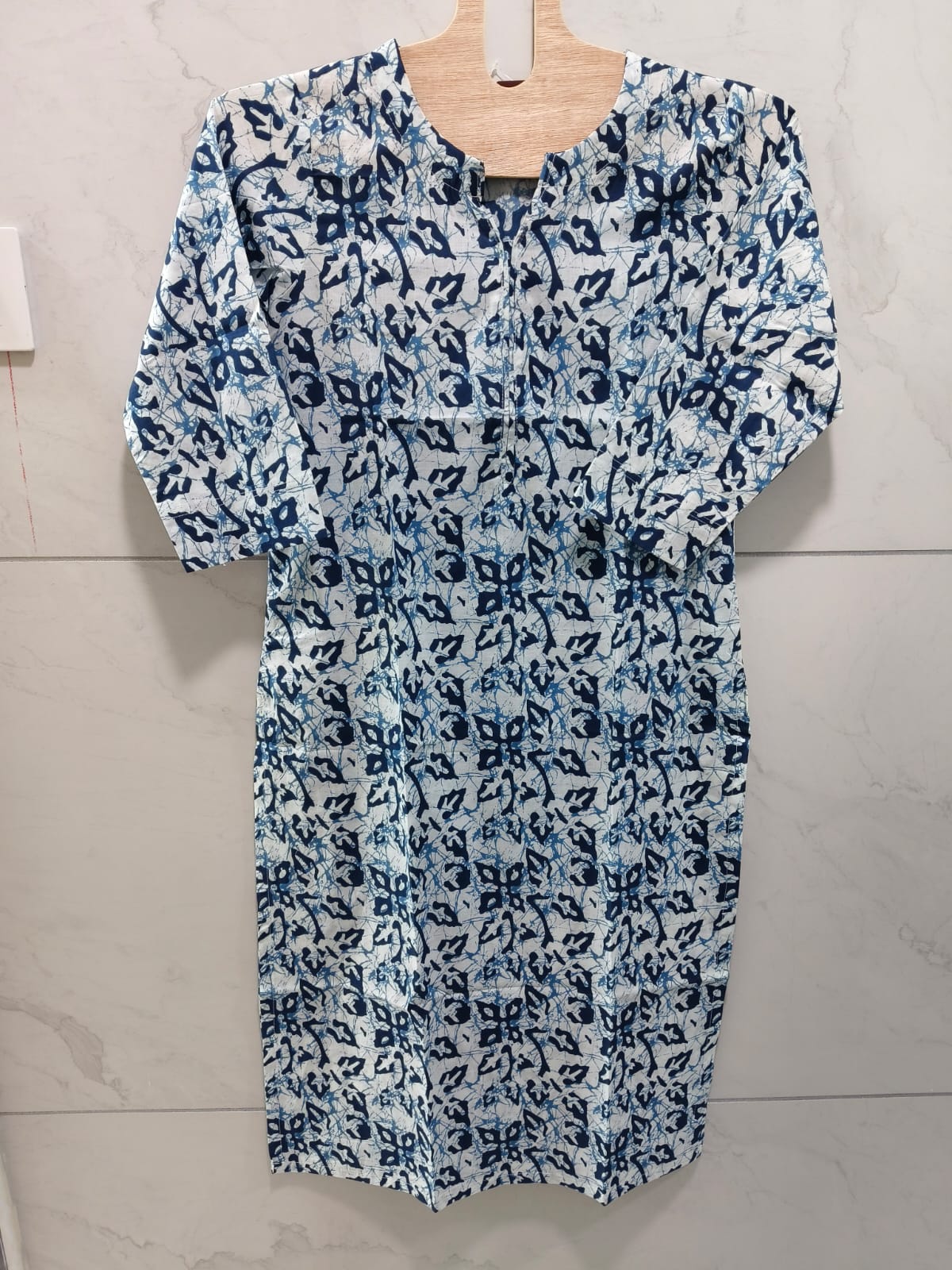 Light Blue Cotton Kurti