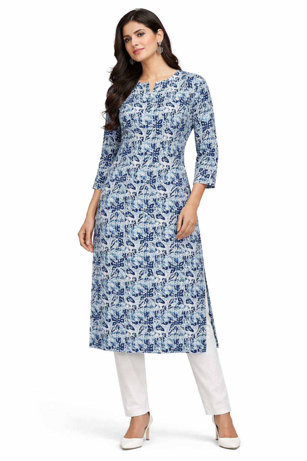 Light Blue Cotton Kurti