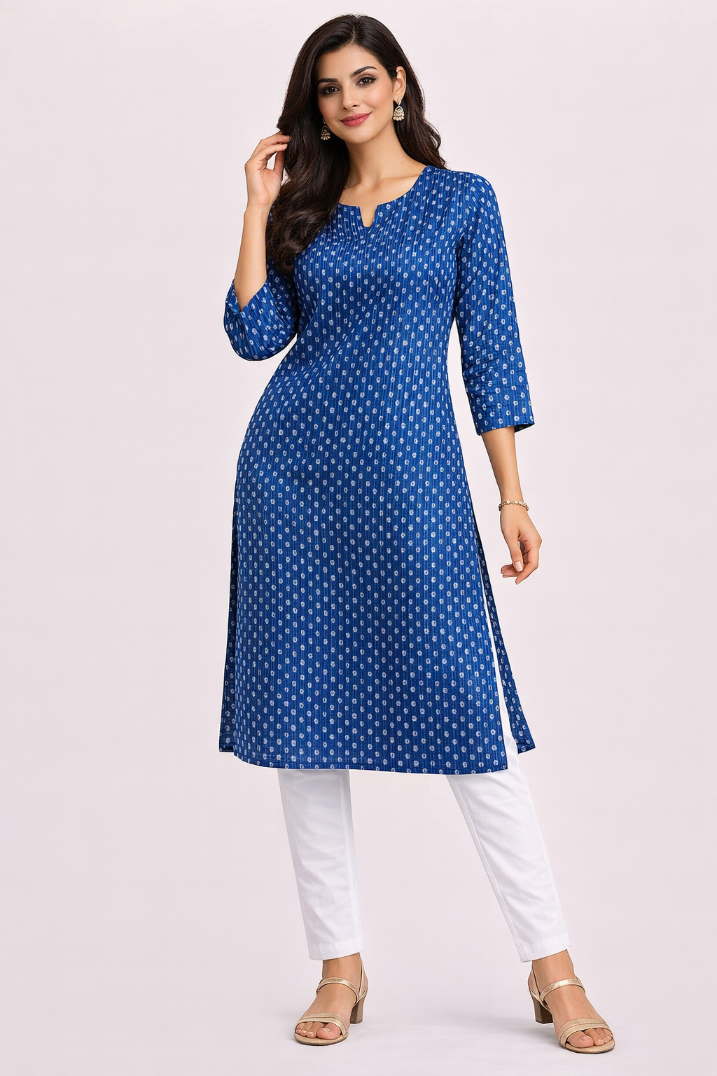 Royal BlueS Cotton Kurti