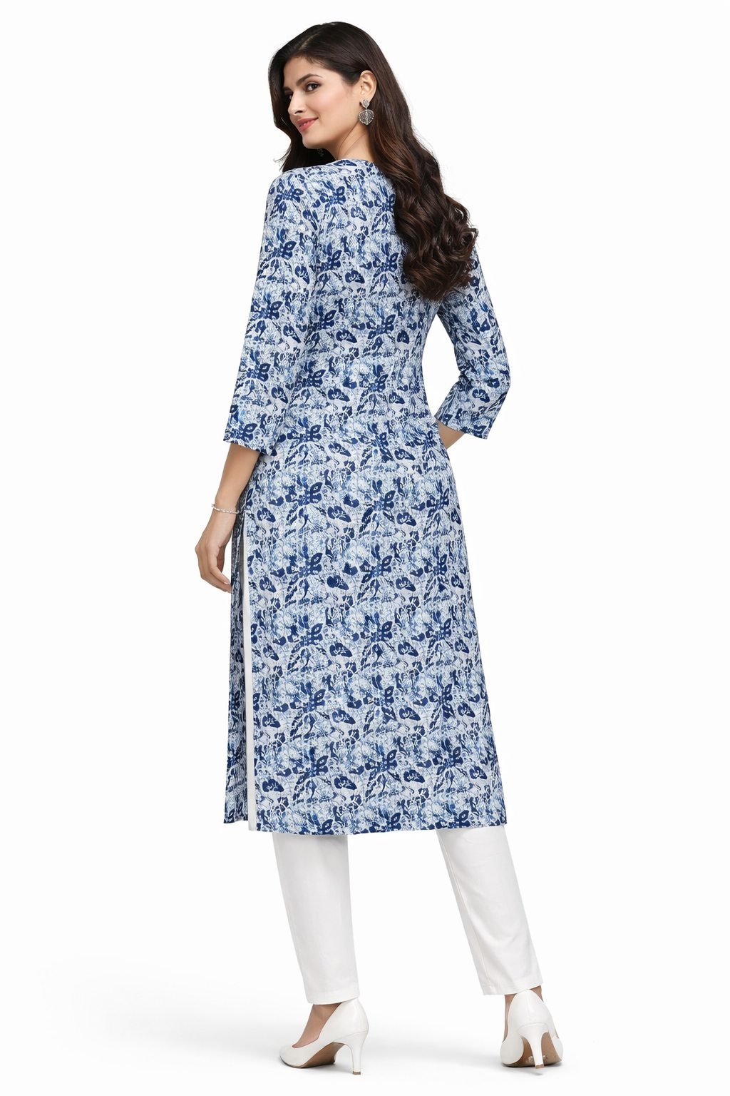 Light Blue Cotton Kurti