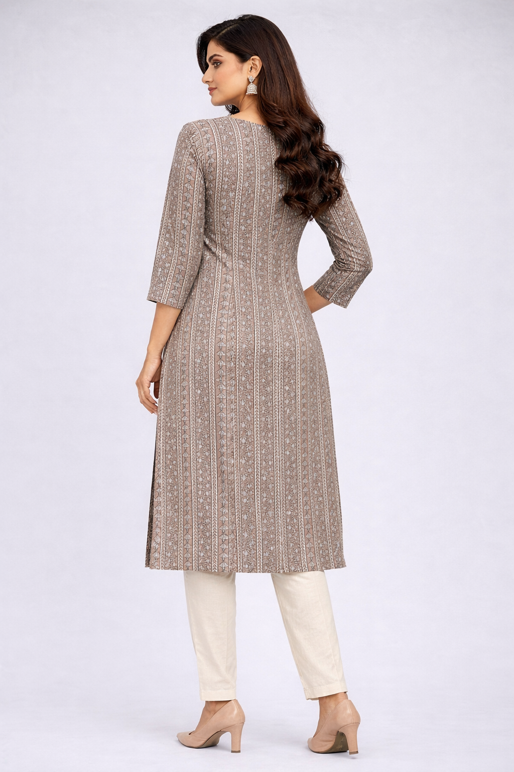 Warm Beige Cotton Kurti